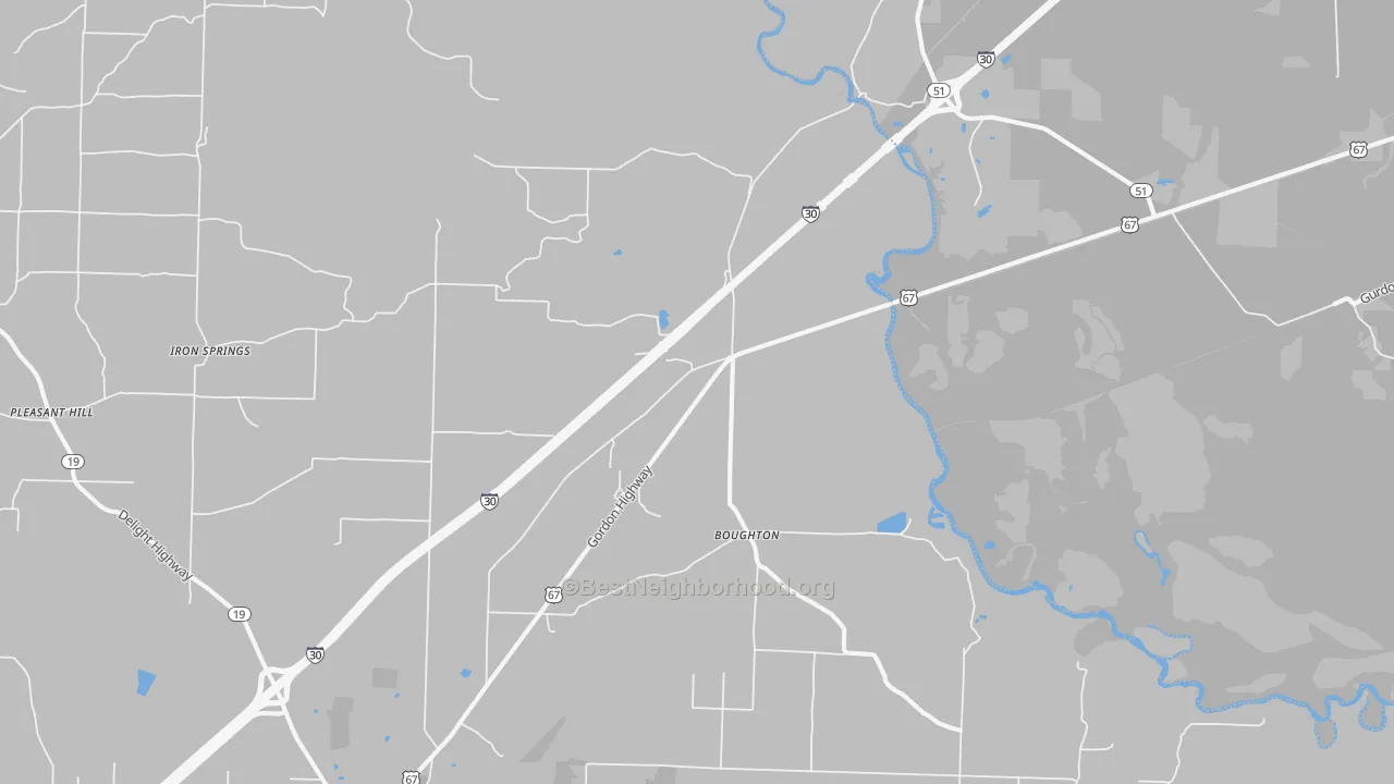 Transit Grade map of Boughton, AR