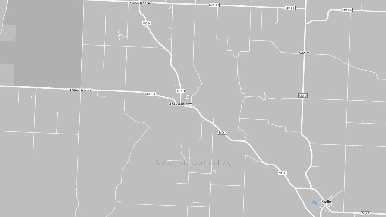 Transit Grade map of Boulder City, MO