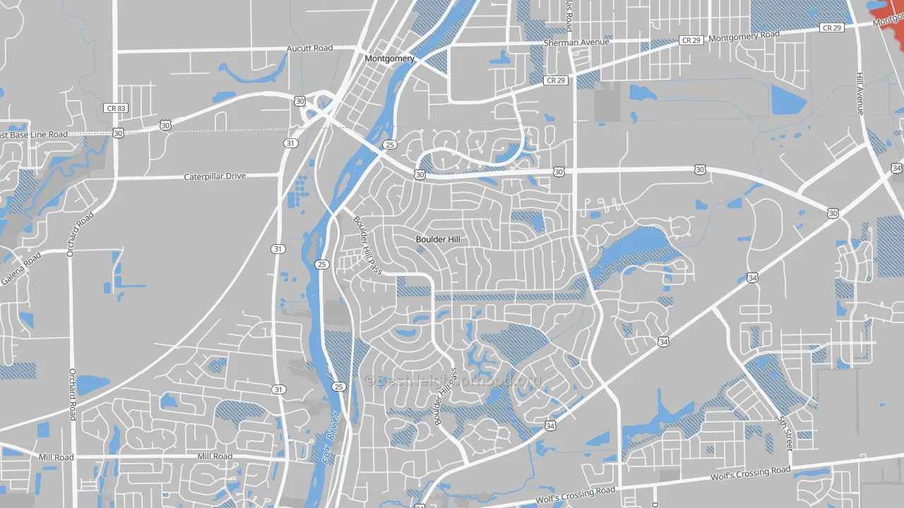Transit Grade map of Boulder Hill, IL