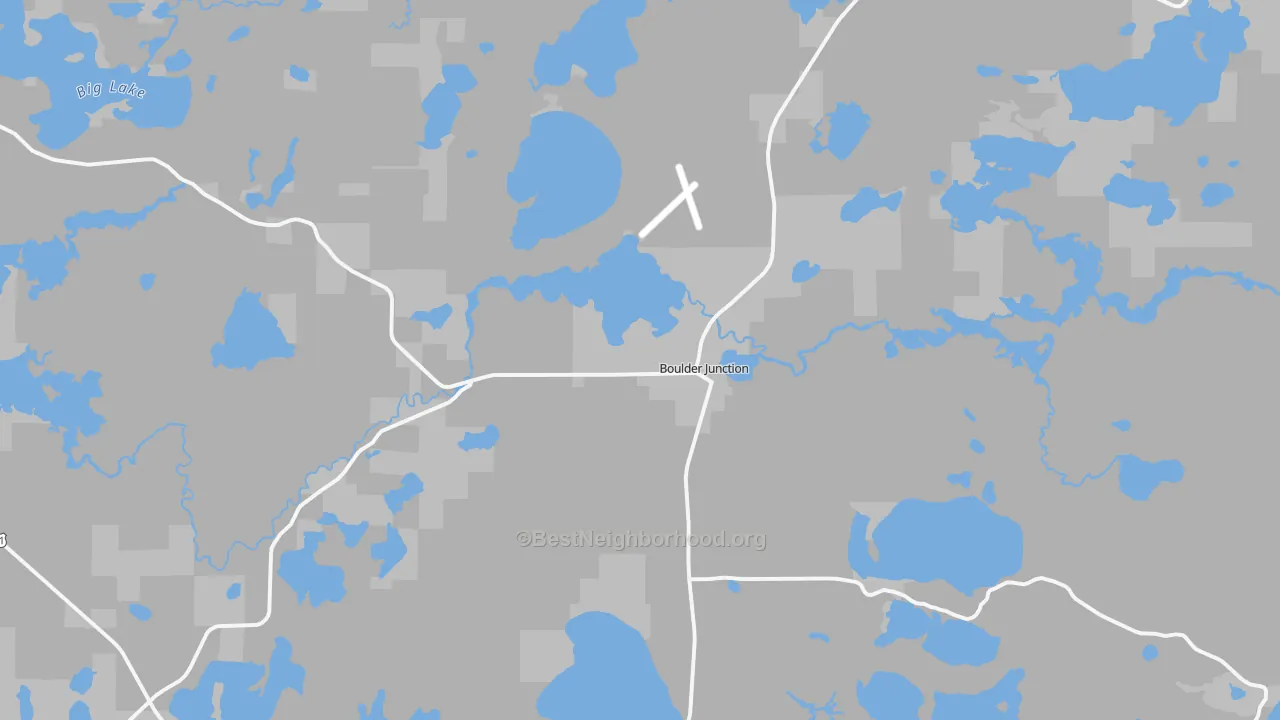 Transit Grade map of Boulder Junction, WI