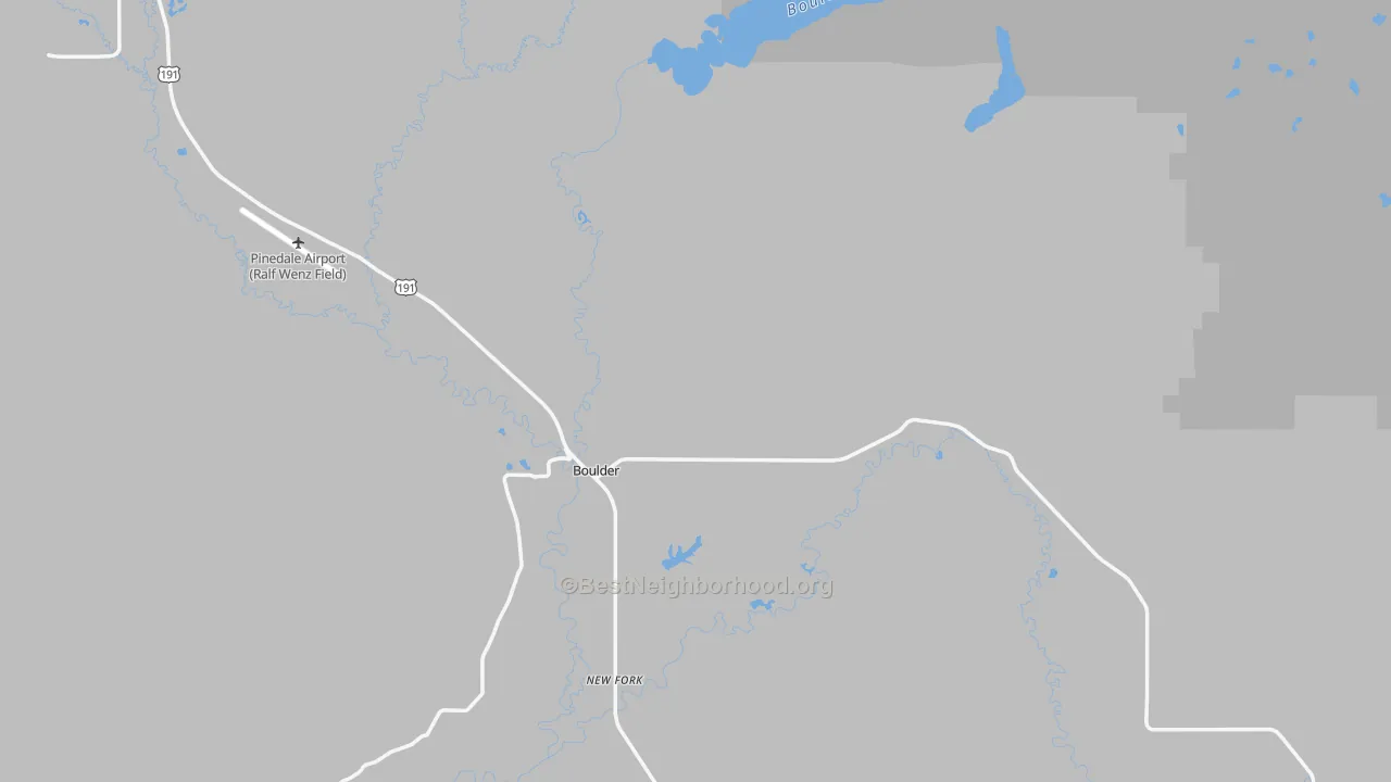 Transit Grade map of Boulder, WY