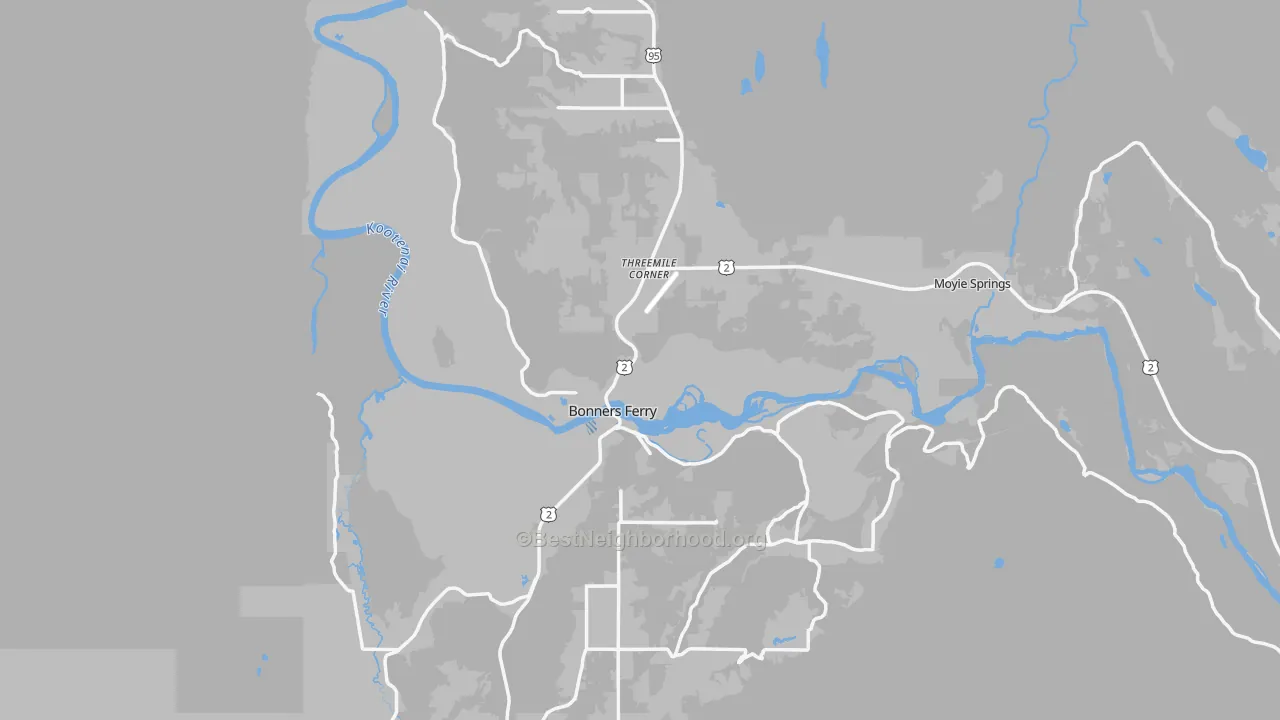 Transit Grade map of Boundary County, ID