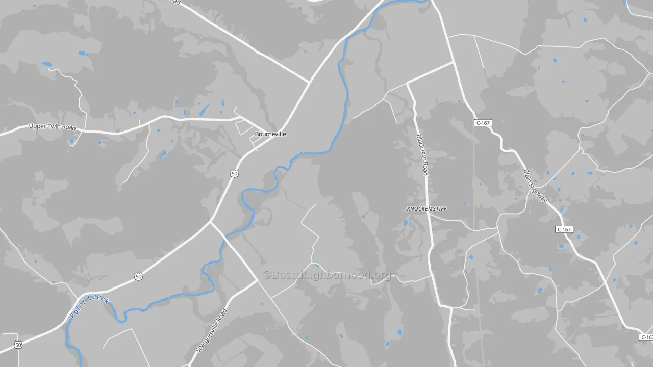 Transit Grade map of Bourneville, OH