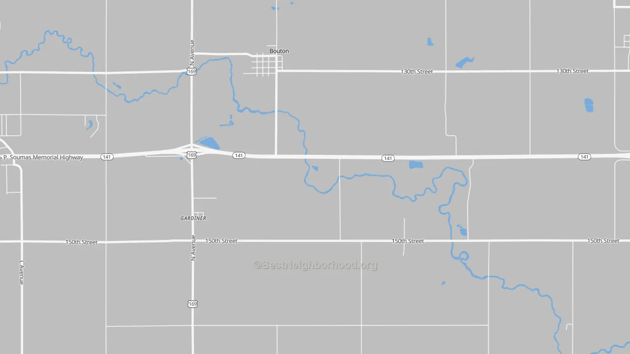 Transit Grade map of Bouton, IA