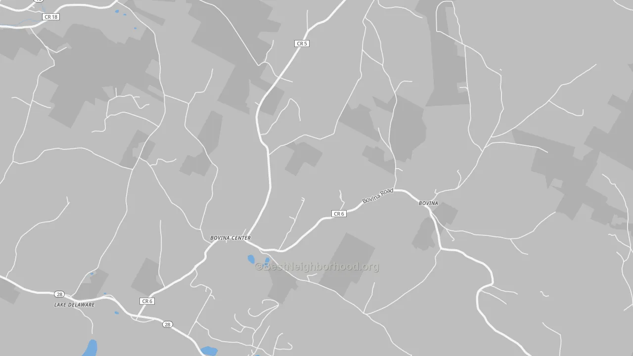 Transit Grade map of Bovina Center, NY