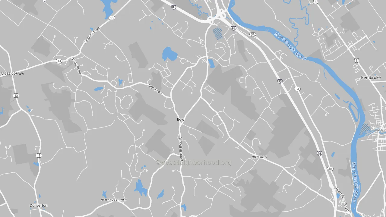 Transit Grade map of Bow, NH