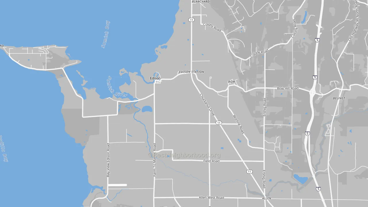 Transit Grade map of Bow, WA