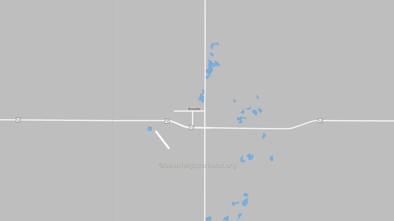 Transit Grade map of Bowdle, SD