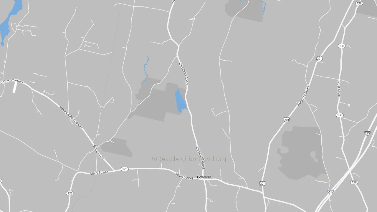 Transit Grade map of Bowdoin, ME