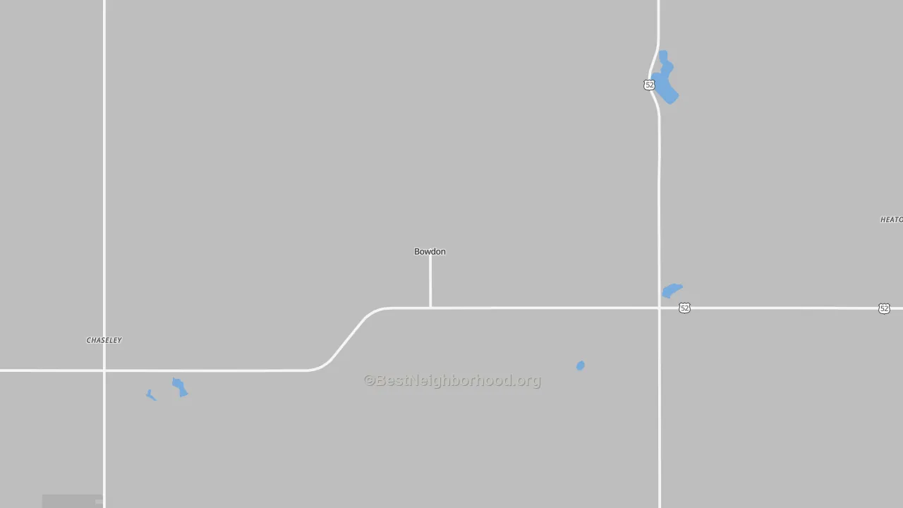 Transit Grade map of Bowdon, ND