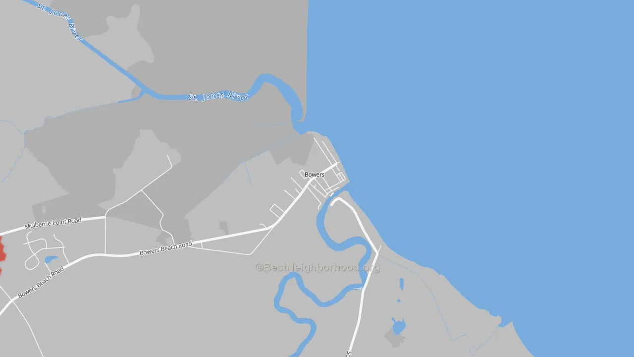 Transit Grade map of Bowers, DE