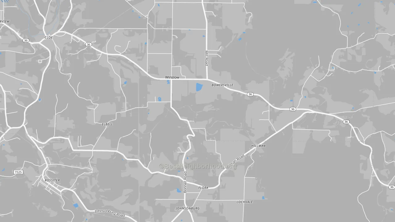 Transit Grade map of Bowersville, PA