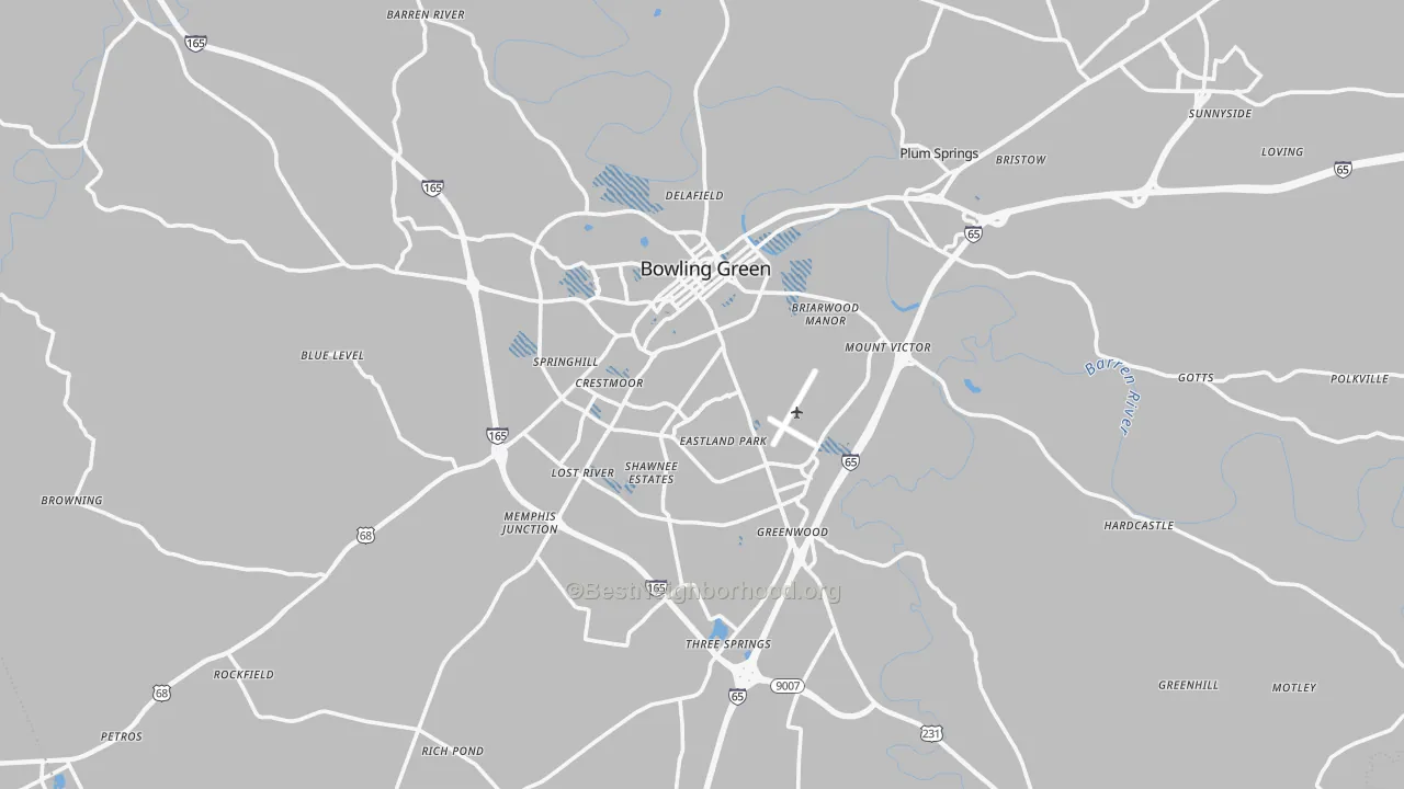 Transit Grade map of Bowling Green, KY