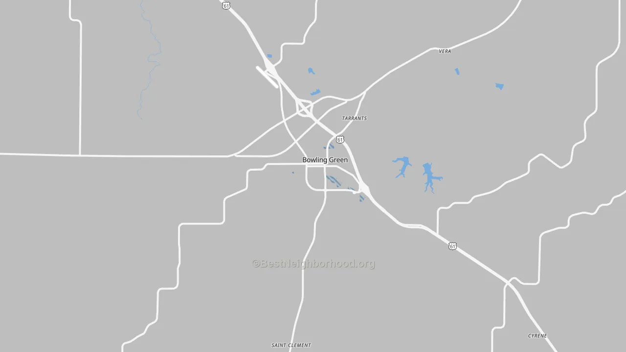 Transit Grade map of Bowling Green, MO