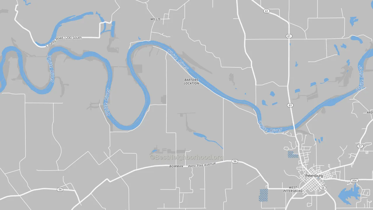 Transit Grade map of Bowman, IN