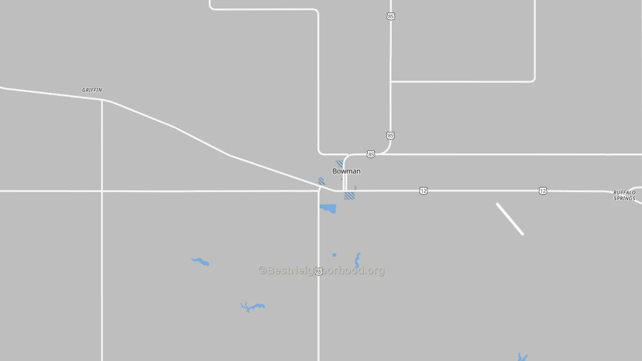 Transit Grade map of Bowman, ND