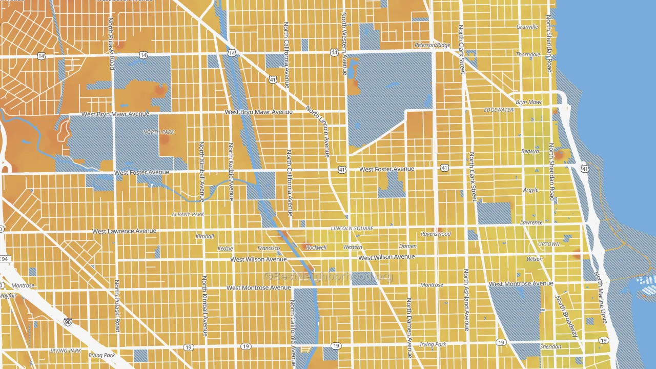 Transit Grade map of Bowmanville, Chicago, IL