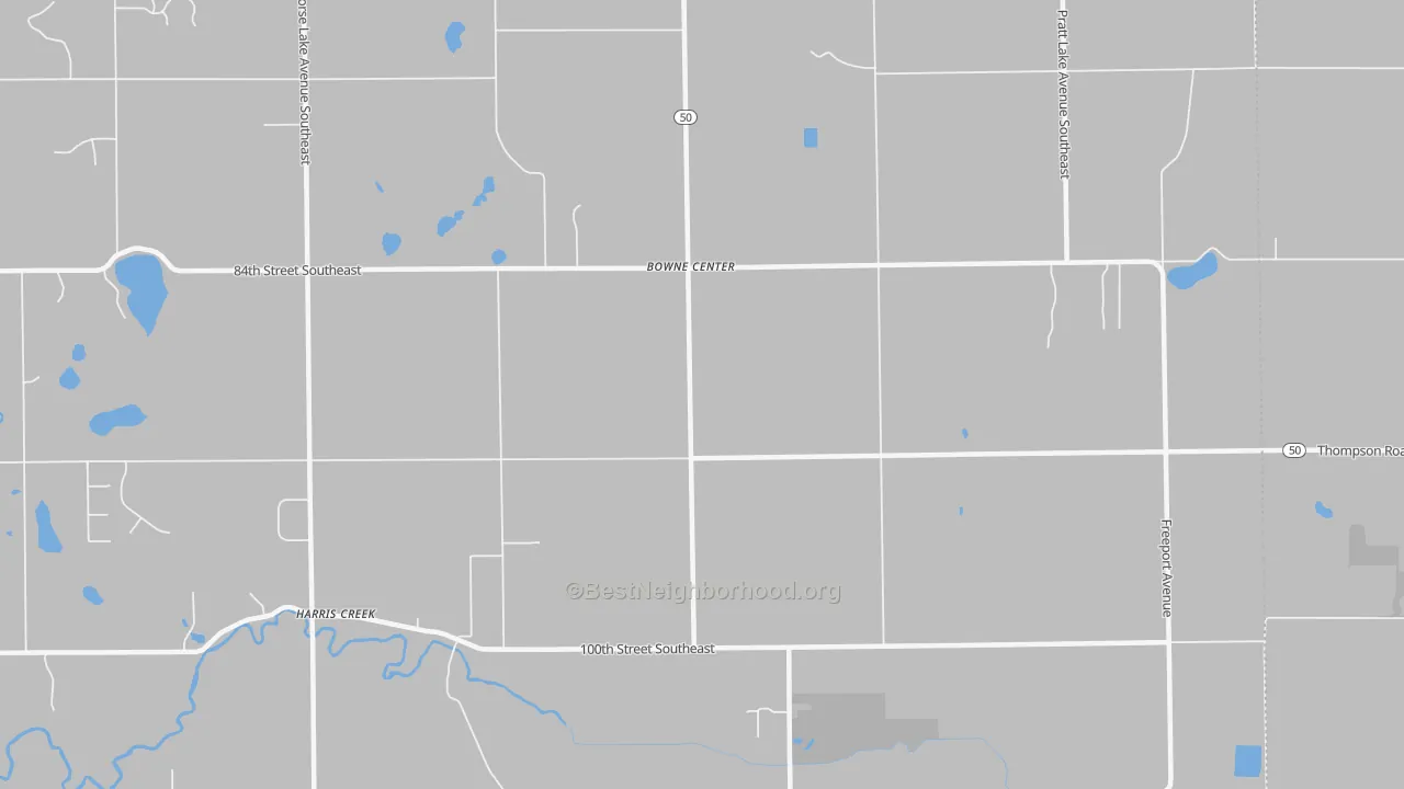 Transit Grade map of Bowne Center, MI