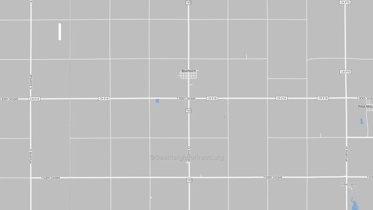 Transit Grade map of Boxholm, IA