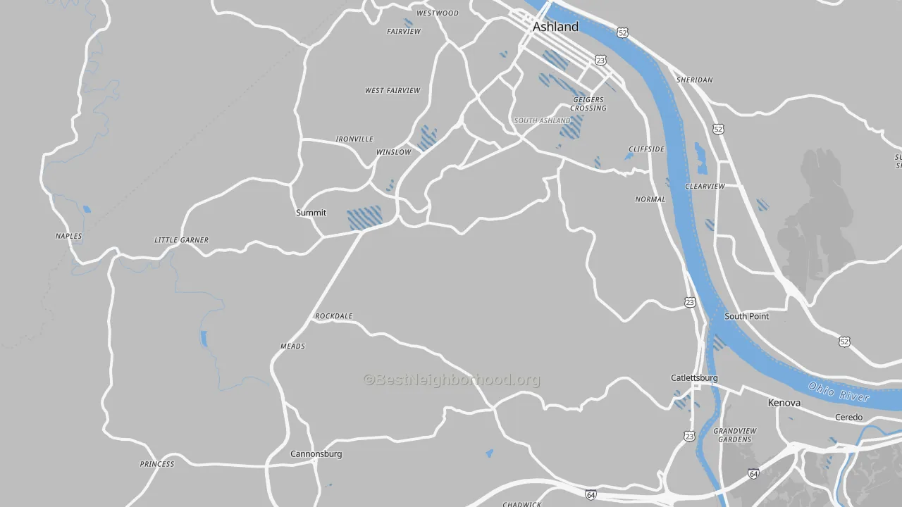 Transit Grade map of Boyd County, KY