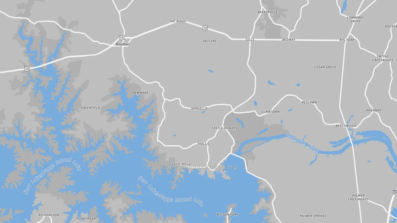 Transit Grade map of Boydton, VA