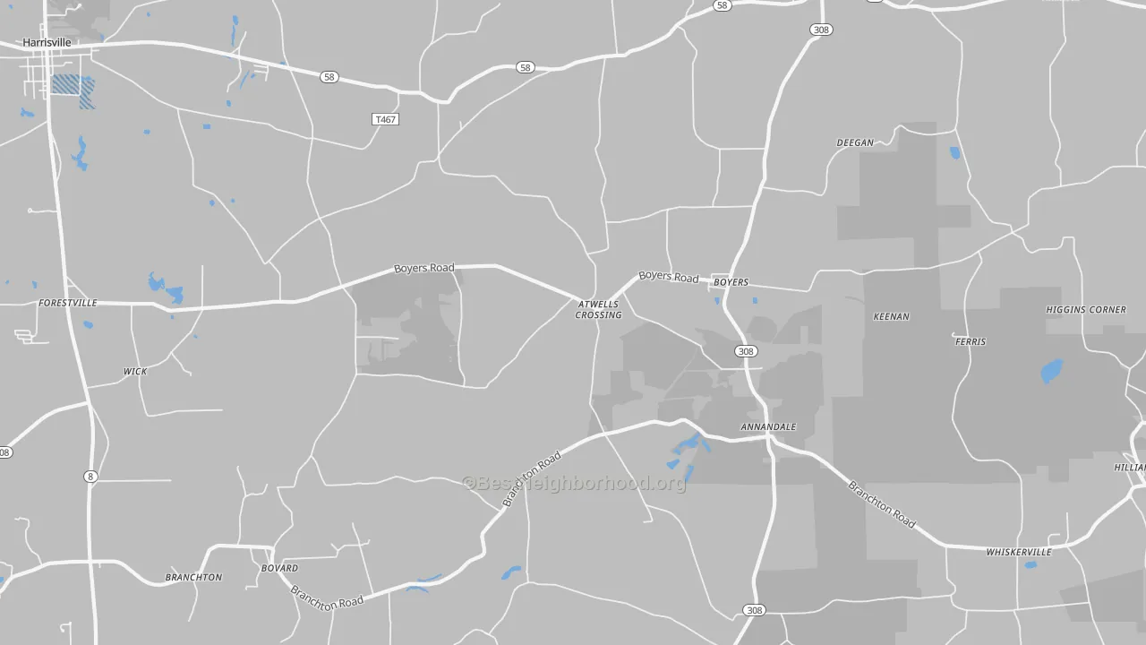 Transit Grade map of Boyers, PA