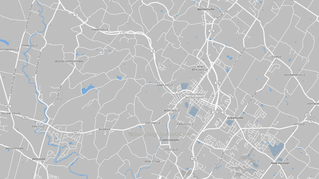 Transit Grade map of Boyertown, PA