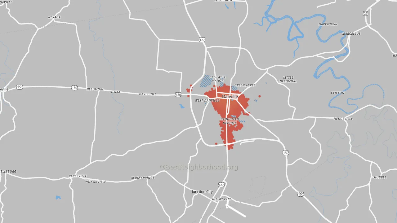 Transit Grade map of Boyle County, KY