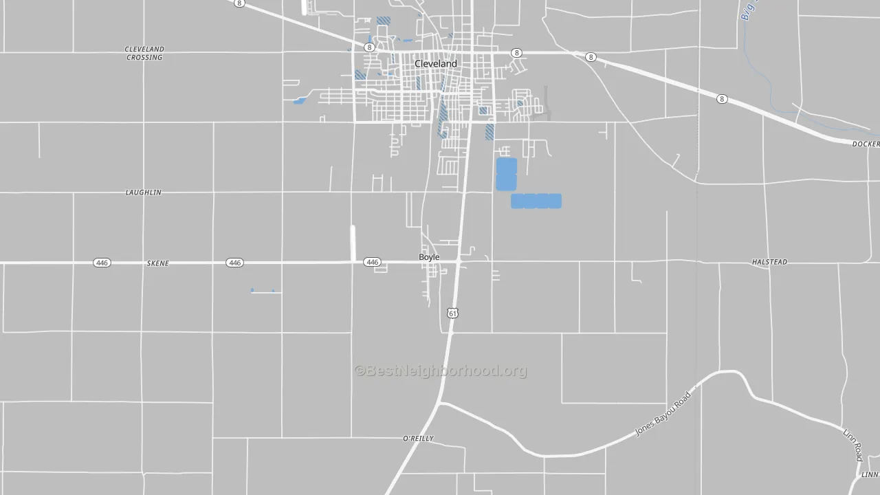 Transit Grade map of Boyle, MS