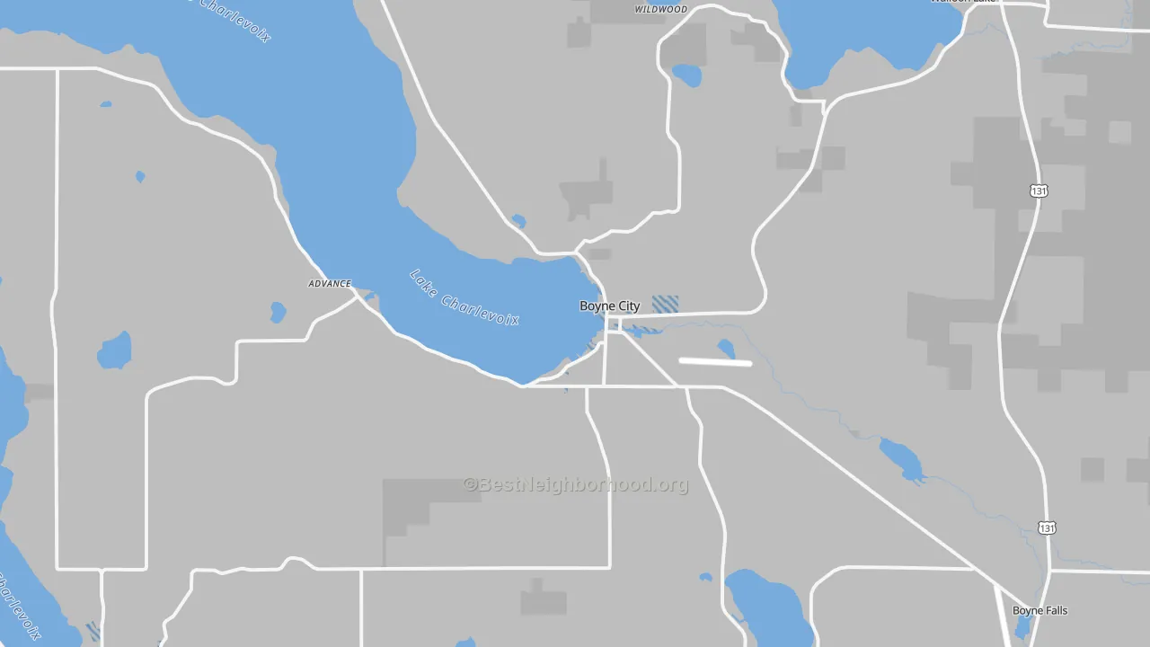 Transit Grade map of Boyne City, MI