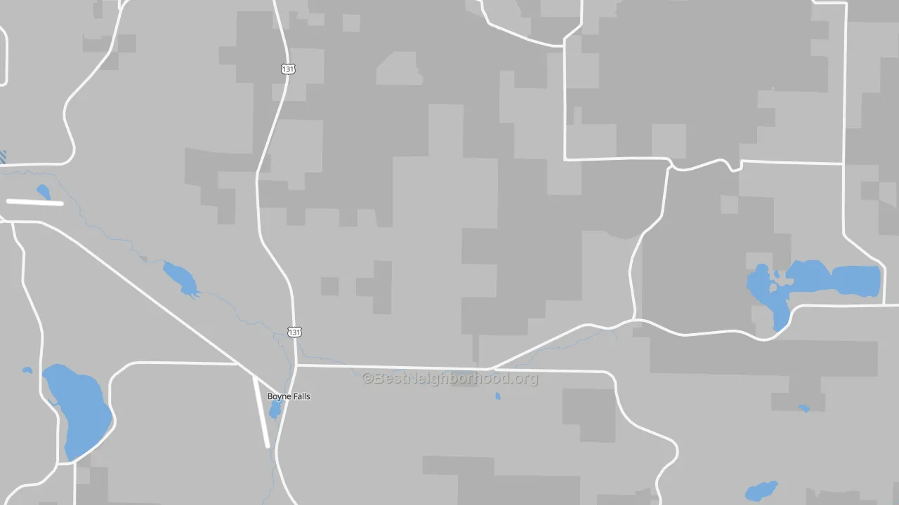 Transit Grade map of Boyne Falls, MI