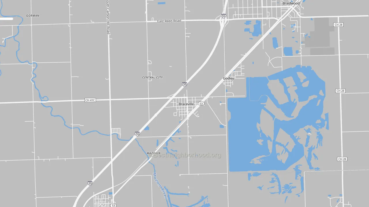 Transit Grade map of Braceville, IL