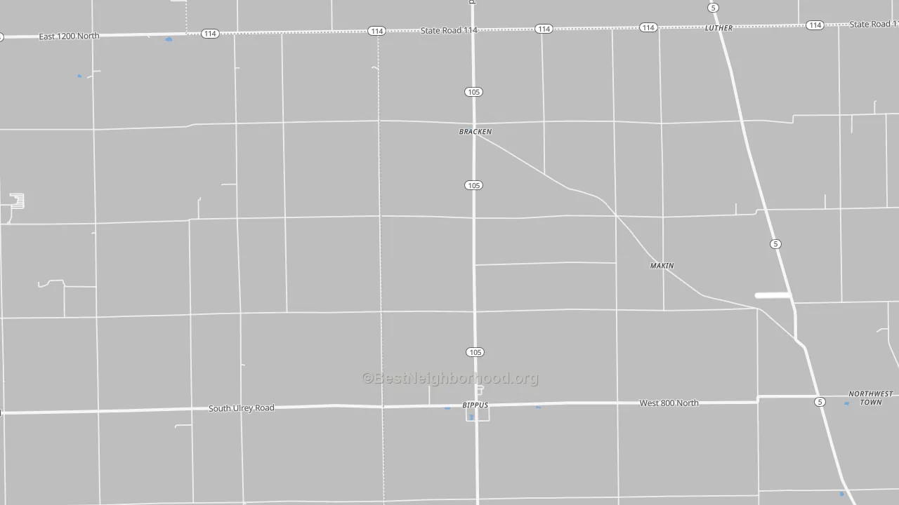 Transit Grade map of Bracken, IN