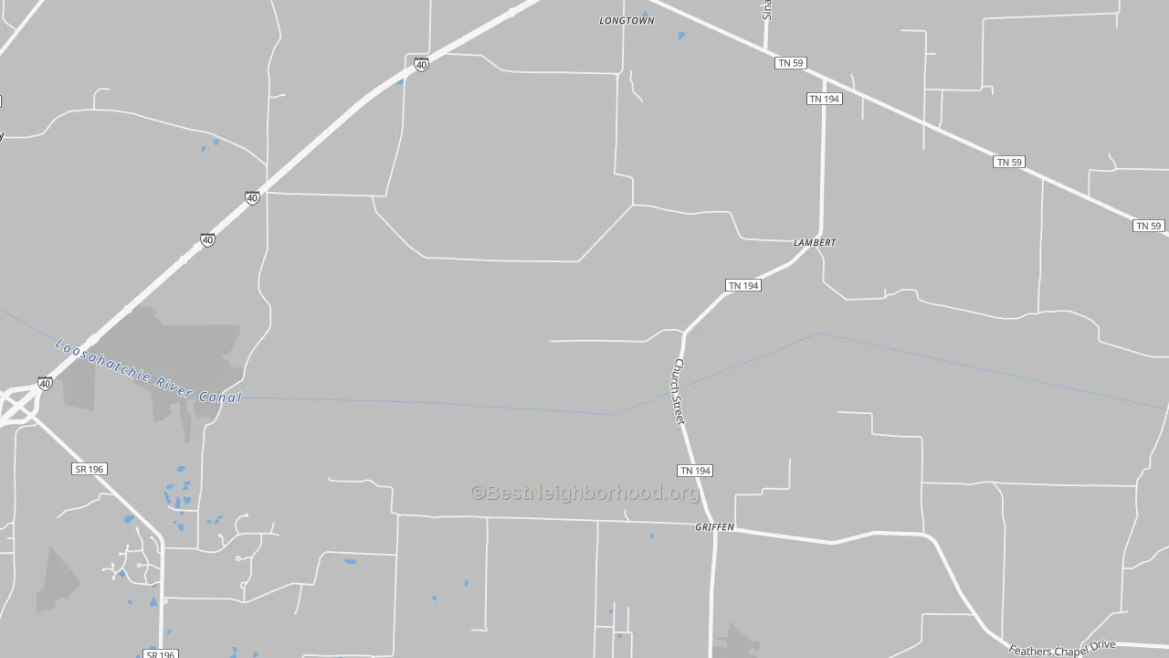 Transit Grade map of Braden, TN