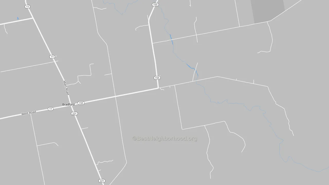 Transit Grade map of Bradford Center, ME