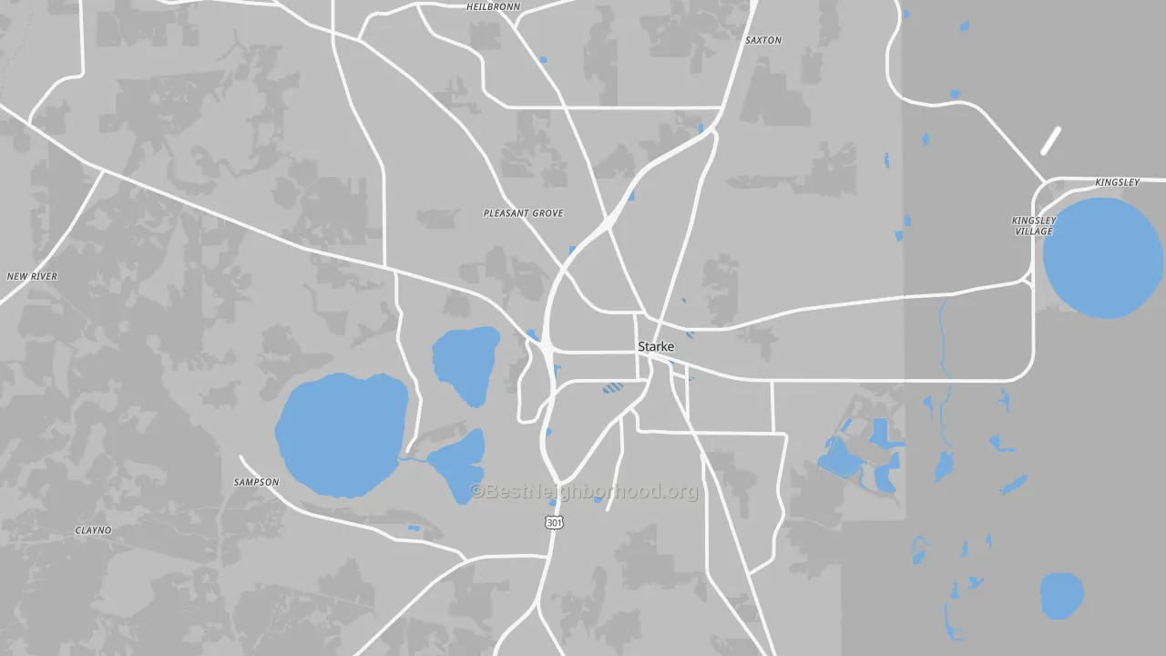 Transit Grade map of Bradford County, FL