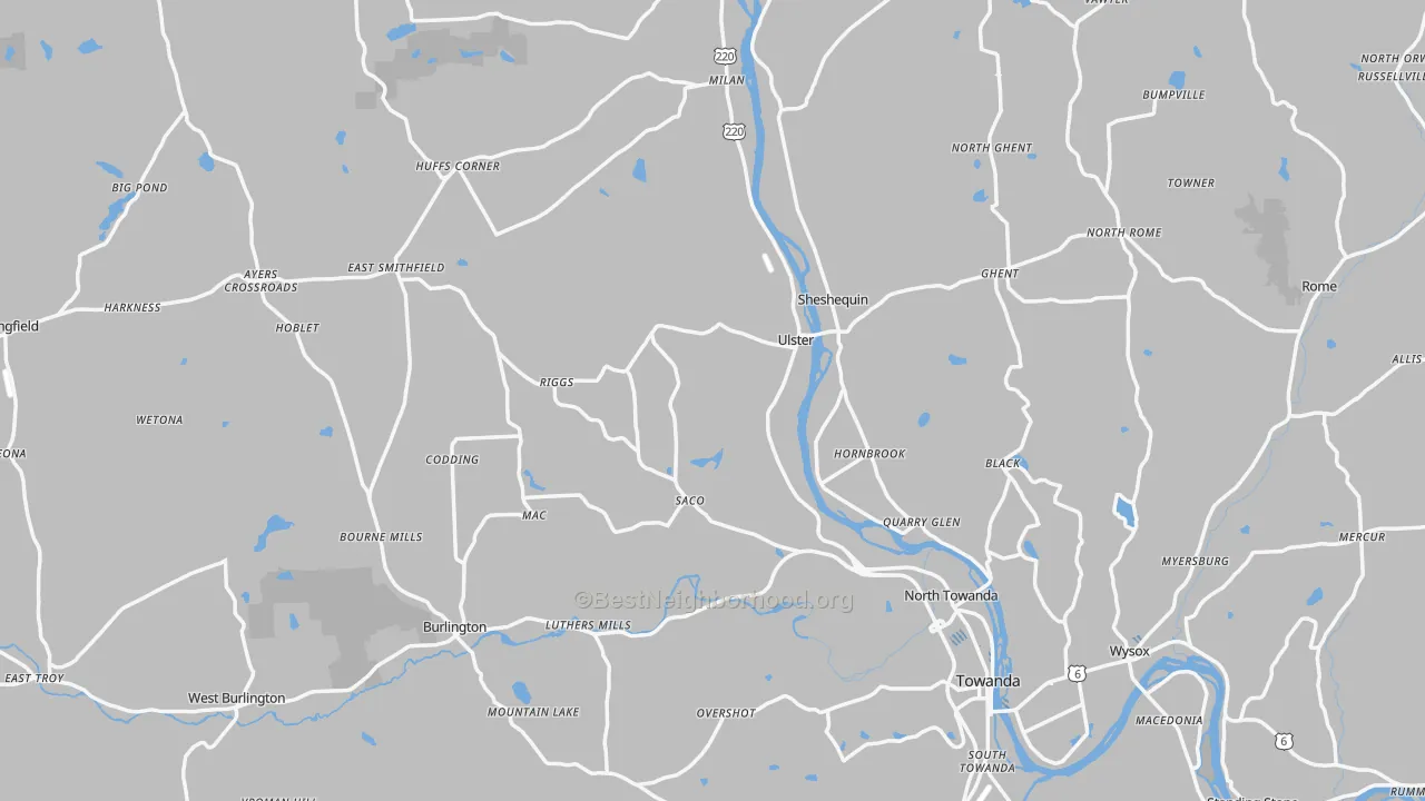Transit Grade map of Bradford County, PA