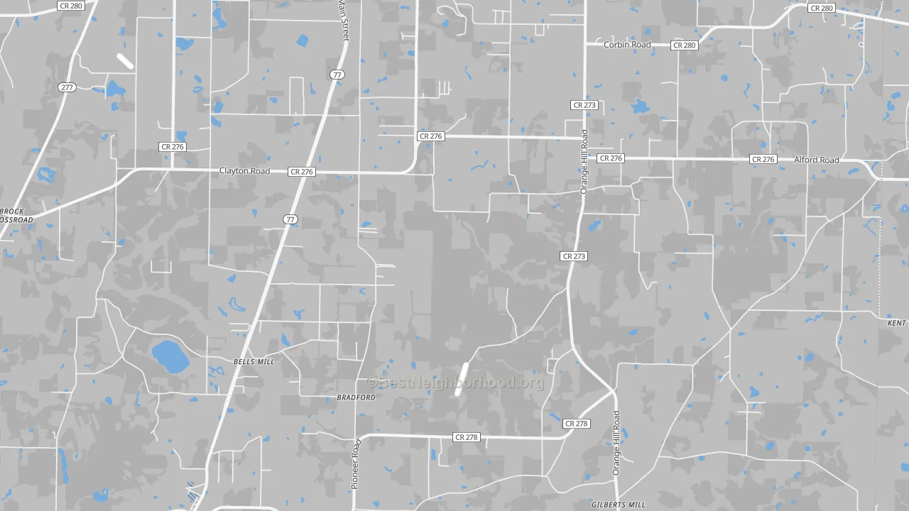 Transit Grade map of Bradford, FL