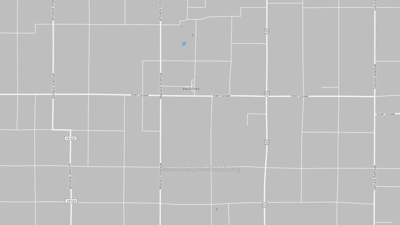 Transit Grade map of Bradford, IA