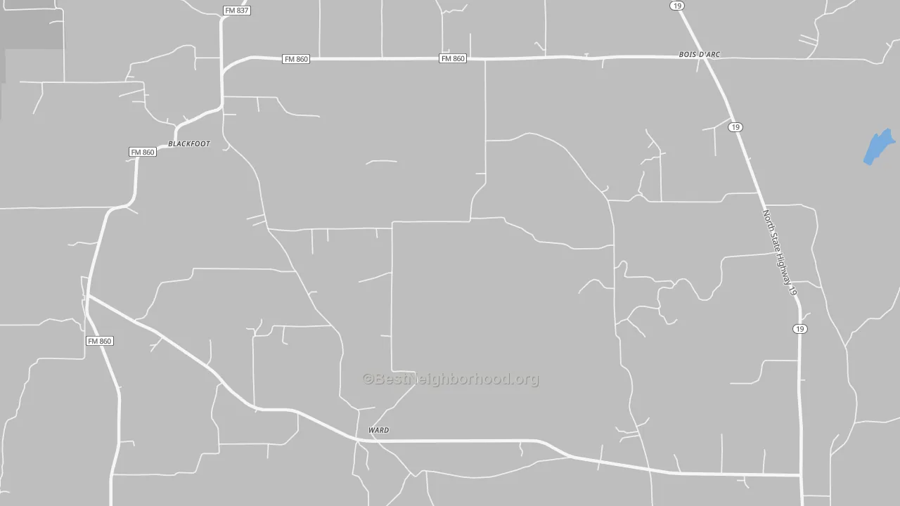 Transit Grade map of Bradford, TX