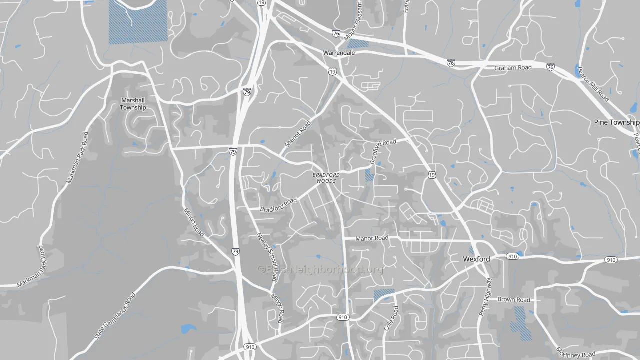 Transit Grade map of Bradford Woods, PA