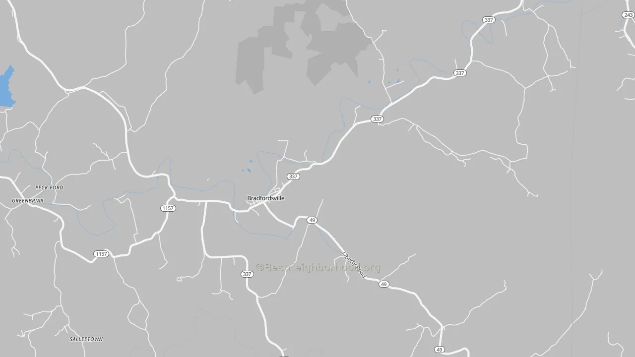Transit Grade map of Bradfordsville, KY