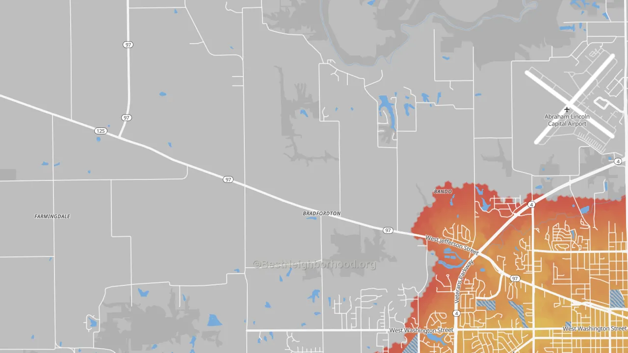 Transit Grade map of Bradfordton, IL
