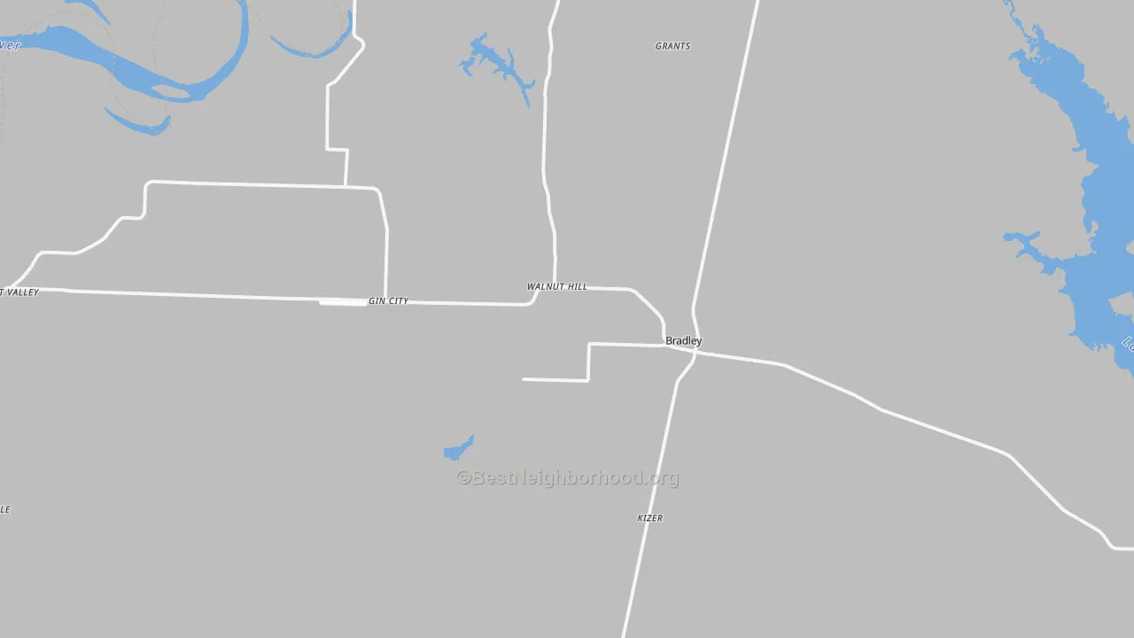 Transit Grade map of Bradley, AR