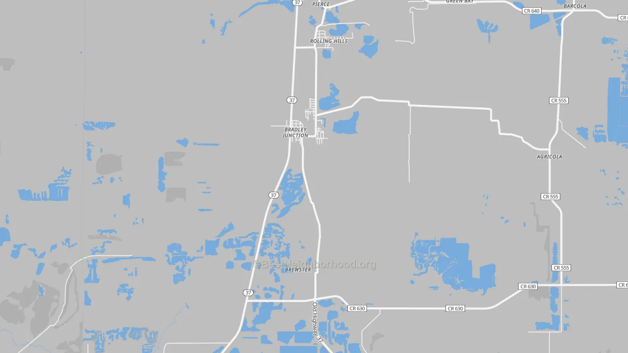 Transit Grade map of Bradley, FL