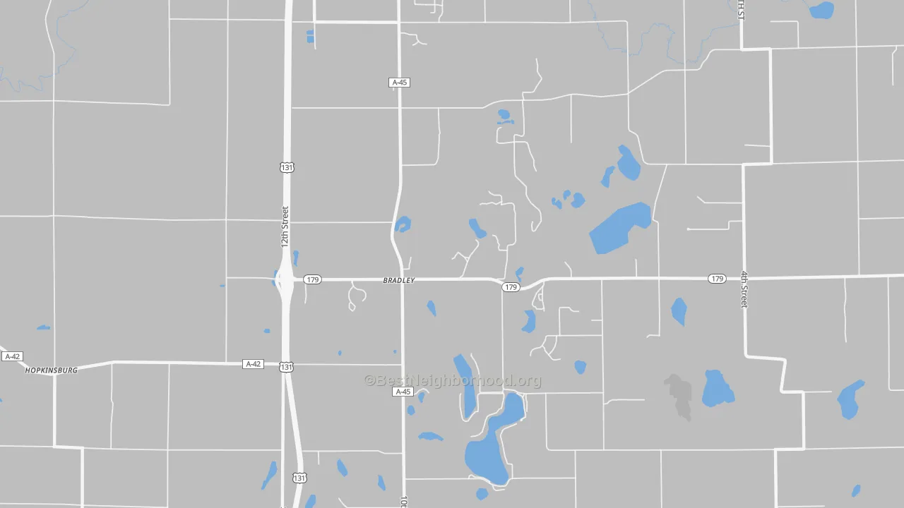 Transit Grade map of Bradley, MI