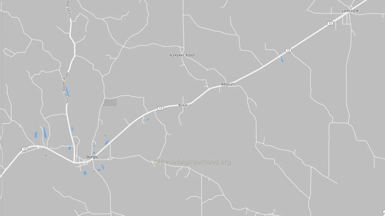 Transit Grade map of Bradley, MS