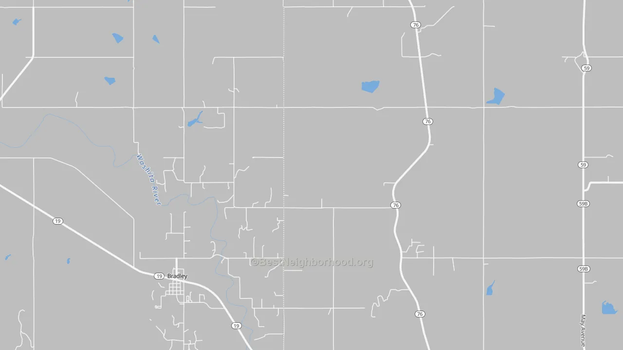 Transit Grade map of Bradley, OK
