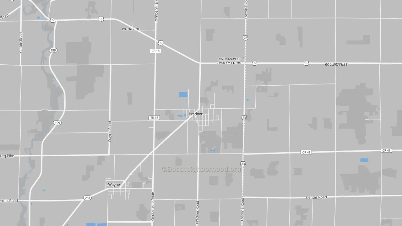 Transit Grade map of Bradner, OH