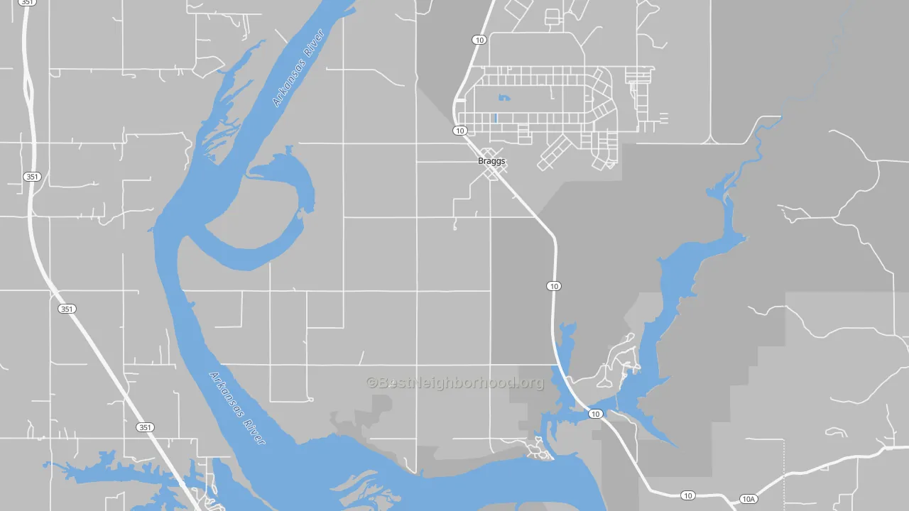 Transit Grade map of Braggs, OK